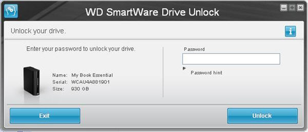 Wd drive unlock software
